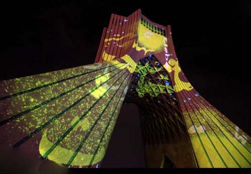 نورپردازی زیبای میدان آزادی توسط مهندس آلمانی+تصاویر جالب