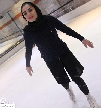 عکس بازیگران زن ایرانی در حال اسکی روی یخ