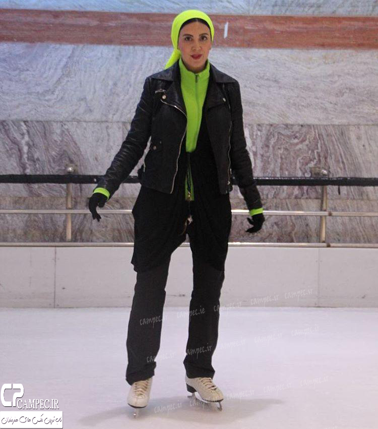 عکس های بازیگران زن در حال اسکی روی یخ 