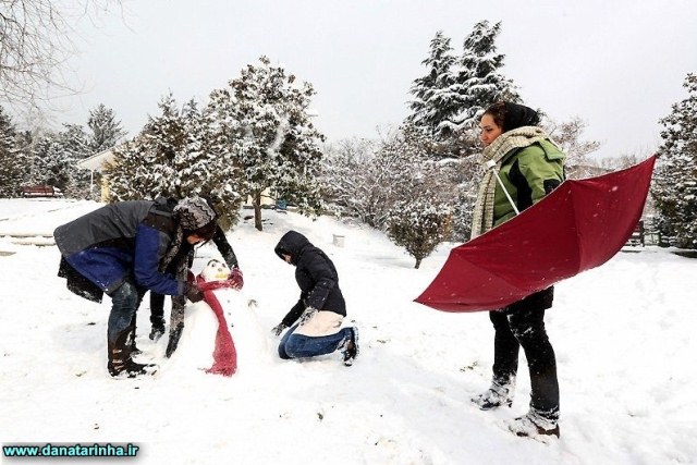 برف بازی دختران تهرانی