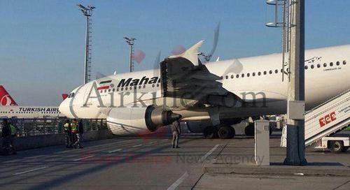 حادثه هواپیمای ایرانی در فرودگاه استانبول ترکیه